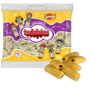 TUBBIES CORN SNACK KAKAOVÉ kukuřičné tubičky 40g