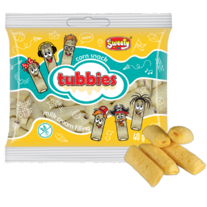 TUBBIES CORN SNACK mléčné kukuřičné trubičky 40g